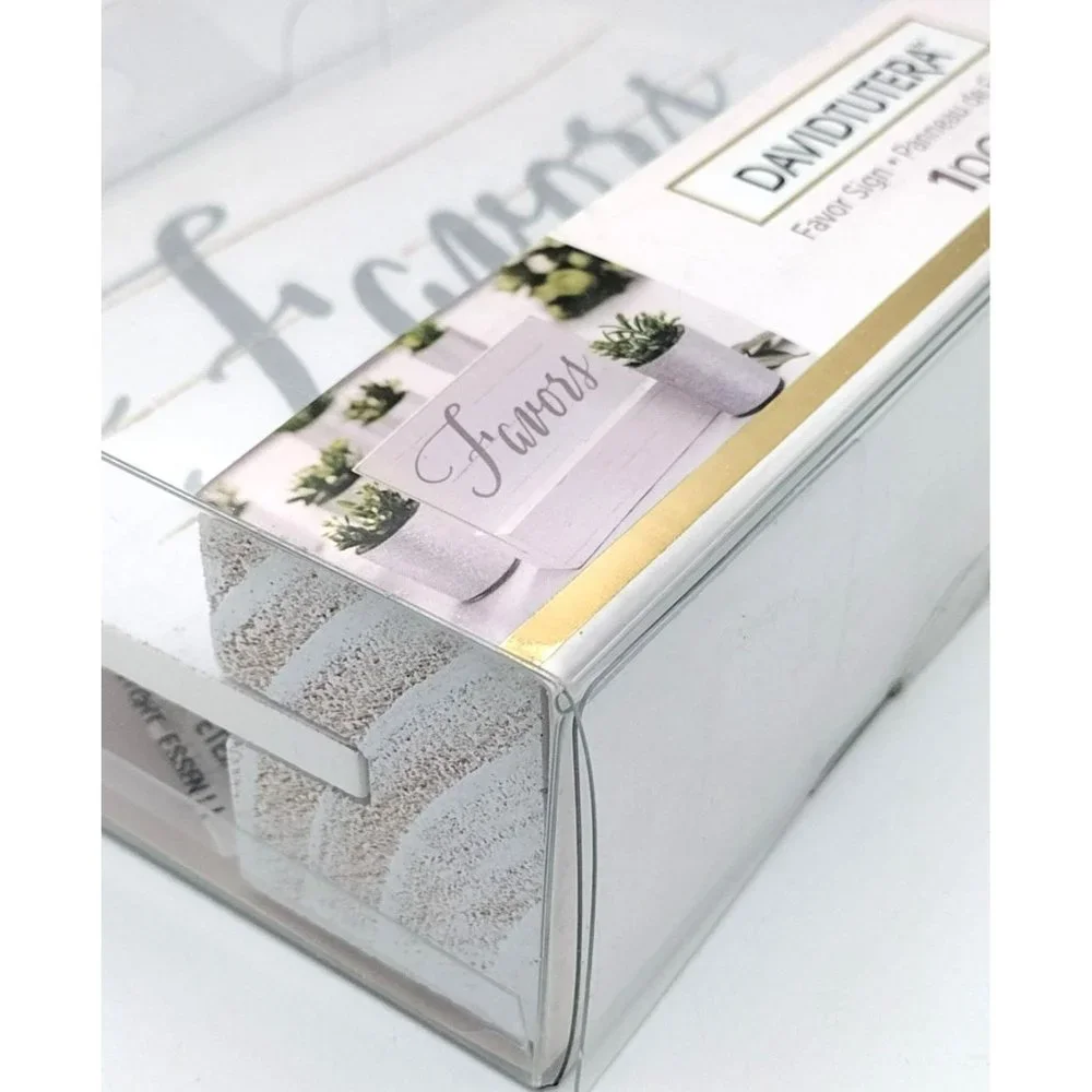 Wedding Reception Favor Sign Wooden & Silver Table Decoration David Tutera